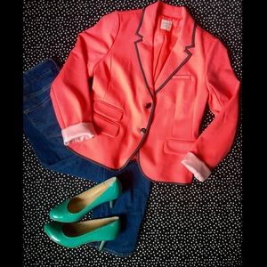 {Gap} Neon Bright Peach Academy Blazer